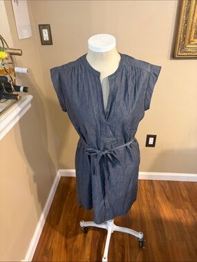 BCBGMaxAzria Denim-Blue Shirt Dress